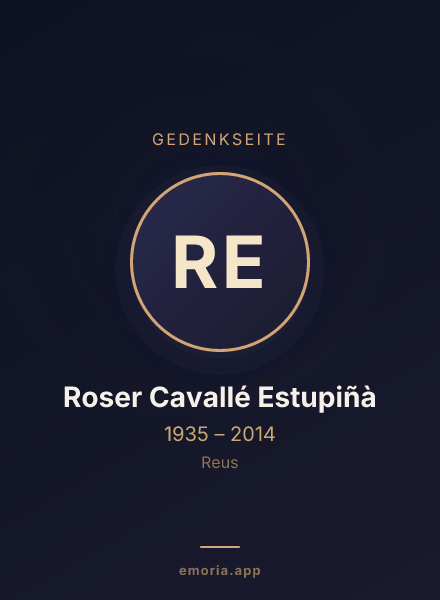 Gedenkportrait von Roser Cavallé Estupiñà