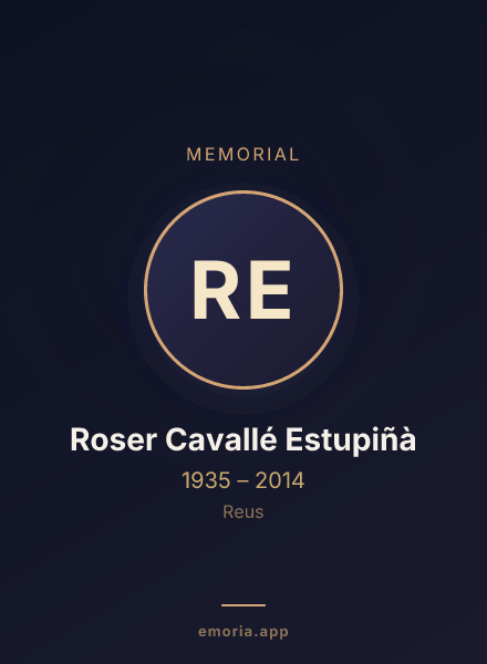 Memorial portrait of Roser Cavallé Estupiñà