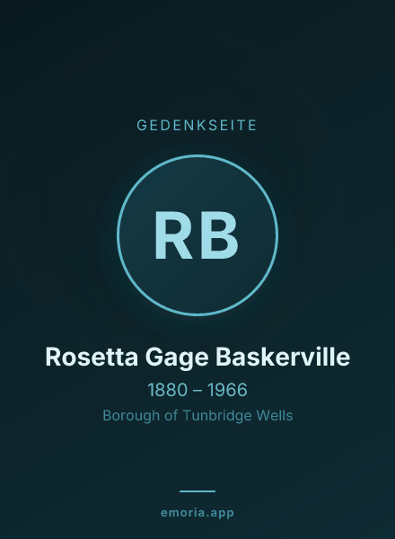 Gedenkportrait von Rosetta Gage Baskerville