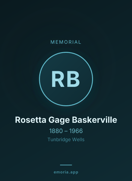 Memorial portrait of Rosetta Gage Baskerville