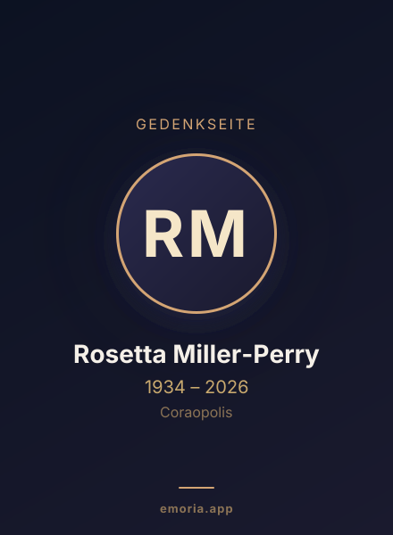 Gedenkportrait von Rosetta Miller-Perry