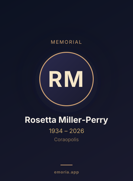 Memorial portrait of Rosetta Miller-Perry