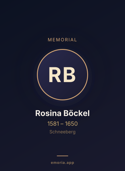 Memorial portrait of Rosina Böckel