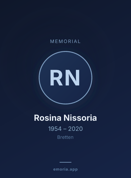 Memorial portrait of Rosina Nissoria