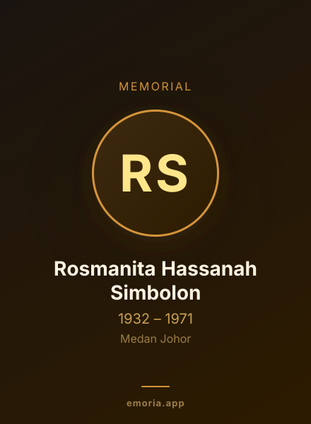 Memorial portrait of Rosmanita Hassanah Simbolon