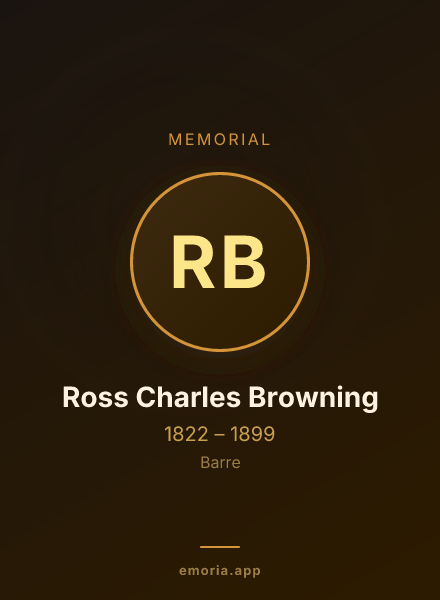 Memorial portrait of Ross Charles Browning