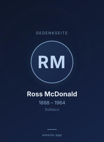 Gedenkportrait von Ross McDonald