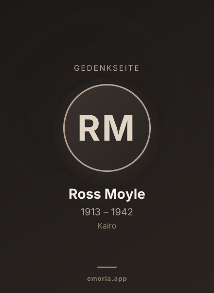 Gedenkportrait von Ross Moyle