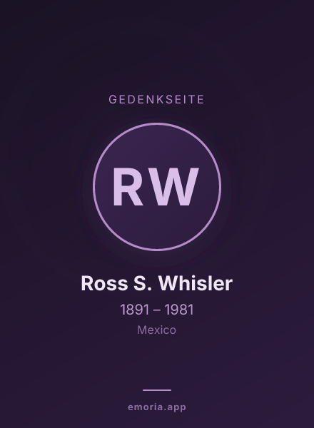 Gedenkportrait von Ross S. Whisler