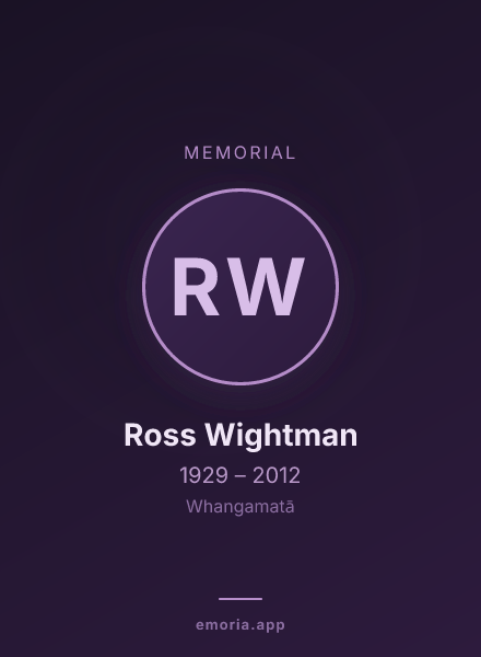 Memorial portrait of Ross Wightman