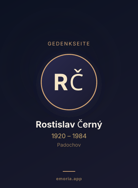 Gedenkportrait von Rostislav Černý