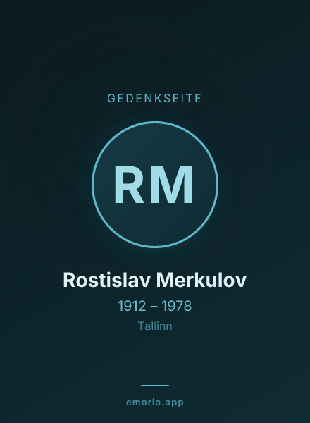 Gedenkportrait von Rostislav Merkulov