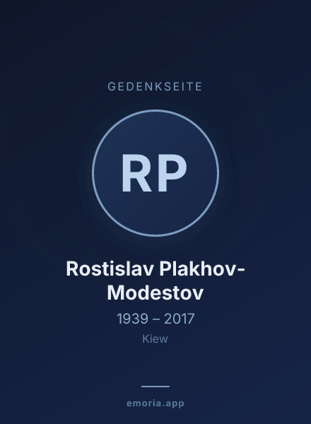 Gedenkportrait von Rostislav Plakhov-Modestov