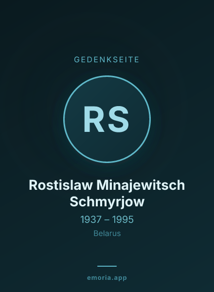 Gedenkportrait von Rostislaw Minajewitsch Schmyrjow