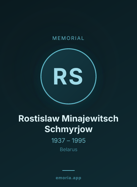 Memorial portrait of Rostislaw Minajewitsch Schmyrjow