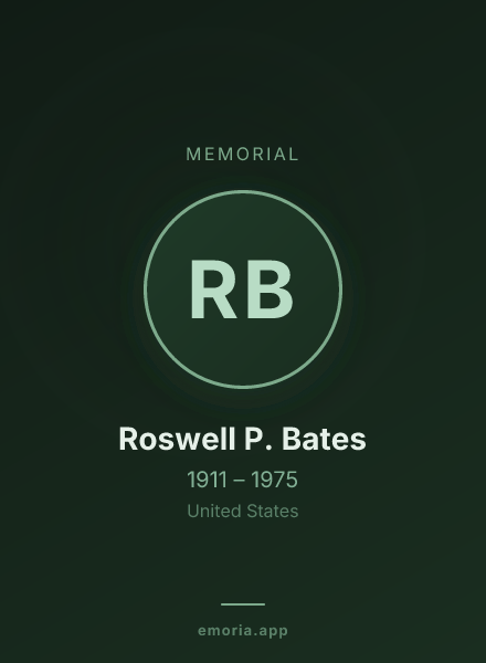 Memorial portrait of Roswell P. Bates