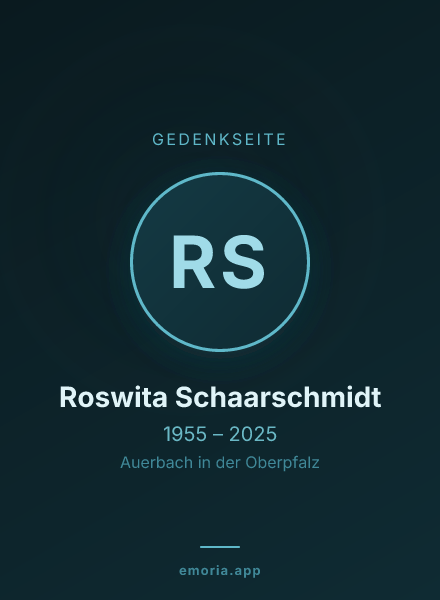 Gedenkportrait von Roswita Schaarschmidt