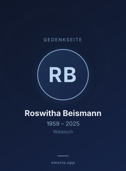 Gedenkportrait von Roswitha Beismann