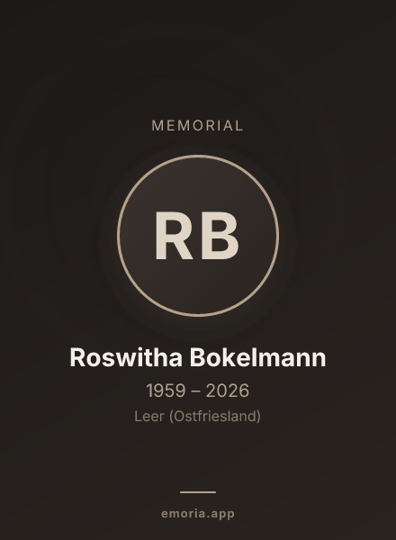Memorial portrait of Roswitha Bokelmann