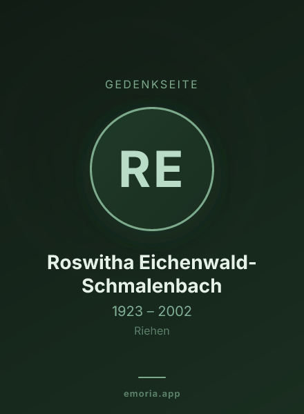 Gedenkportrait von Roswitha Eichenwald-Schmalenbach