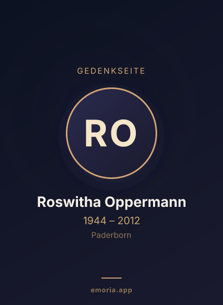 Gedenkportrait von Roswitha Oppermann