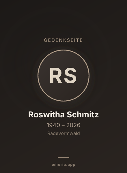 Gedenkportrait von Roswitha Schmitz