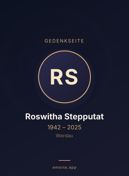 Gedenkportrait von Roswitha Stepputat