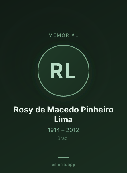Memorial portrait of Rosy de Macedo Pinheiro Lima