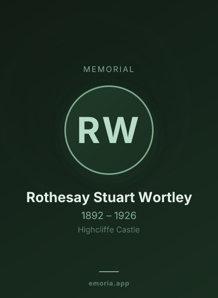 Memorial portrait of Rothesay Stuart Wortley