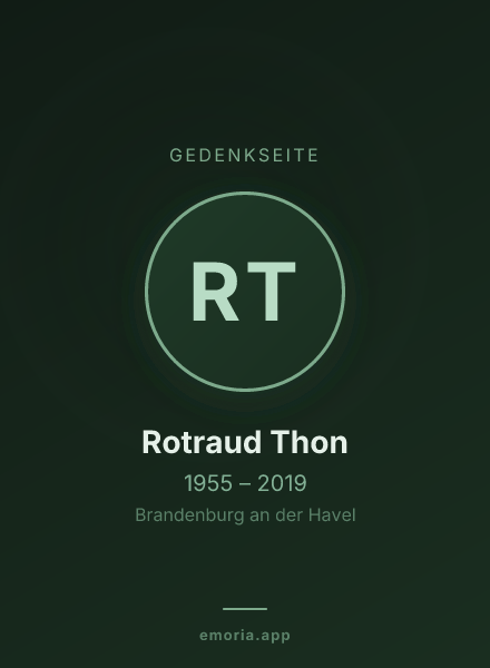 Gedenkportrait von Rotraud Thon