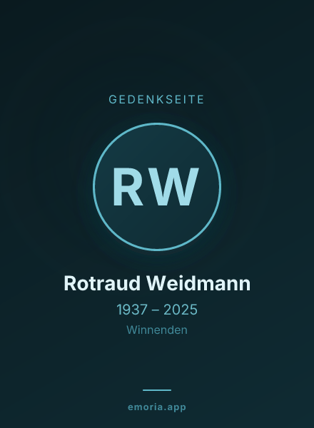 Gedenkportrait von Rotraud Weidmann
