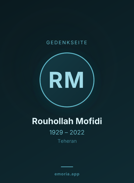 Gedenkportrait von Rouhollah Mofidi