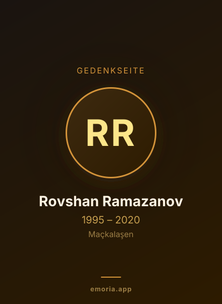 Gedenkportrait von Rovshan Ramazanov