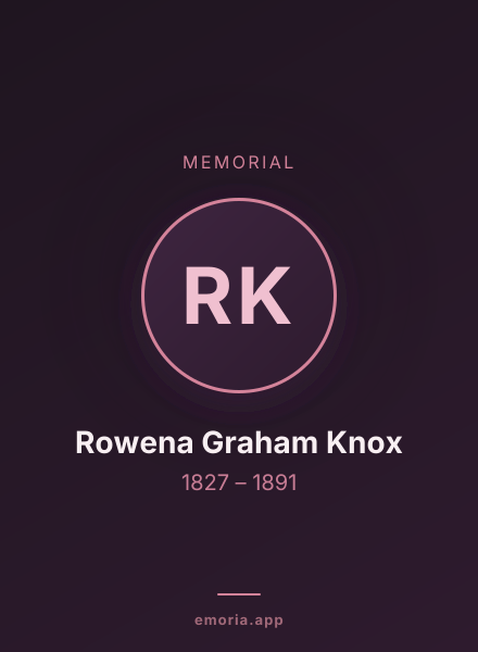 Memorial portrait of Rowena Graham Knox