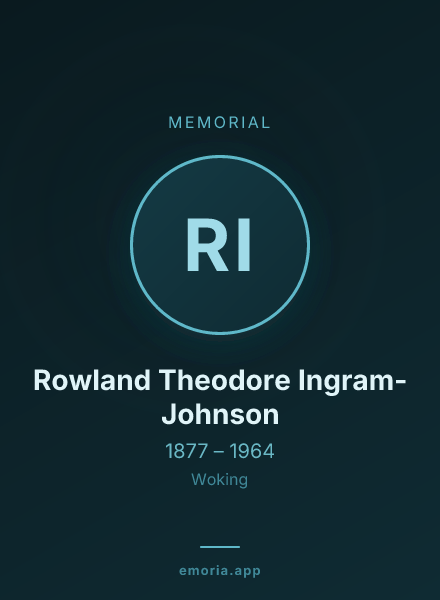 Memorial portrait of Rowland Theodore Ingram-Johnson