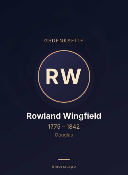 Gedenkportrait von Rowland Wingfield