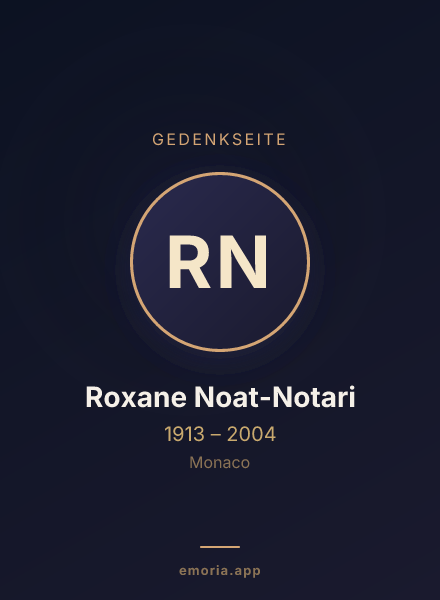 Gedenkportrait von Roxane Noat-Notari