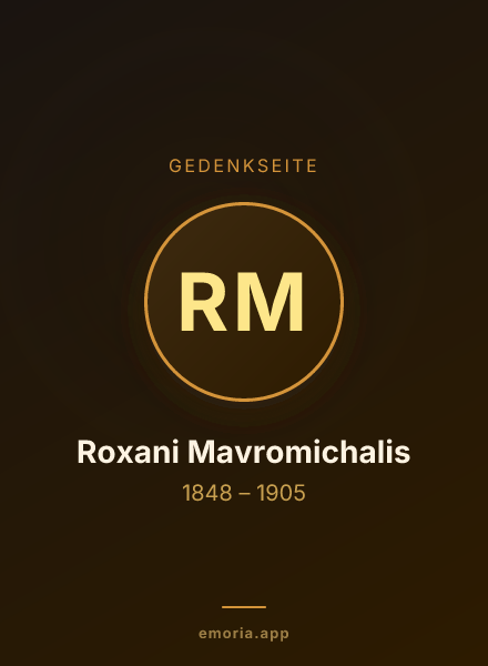 Gedenkportrait von Roxani Mavromichalis
