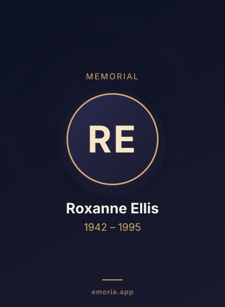 Memorial portrait of Roxanne Ellis