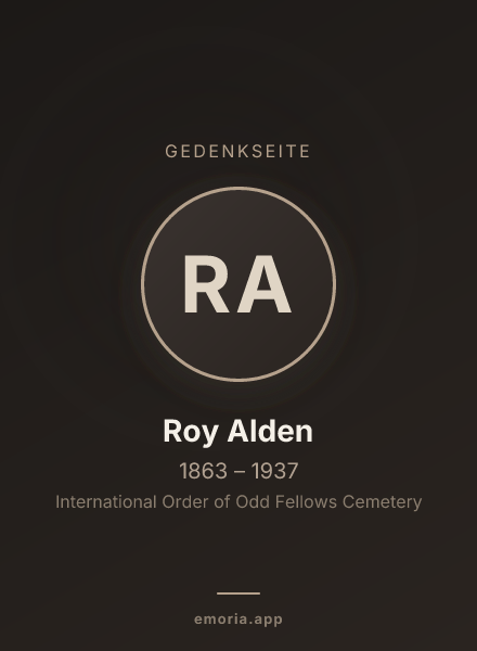 Gedenkportrait von Roy Alden
