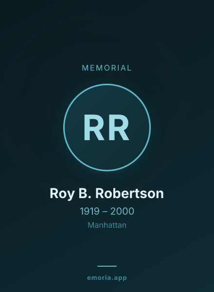 Memorial portrait of Roy B. Robertson