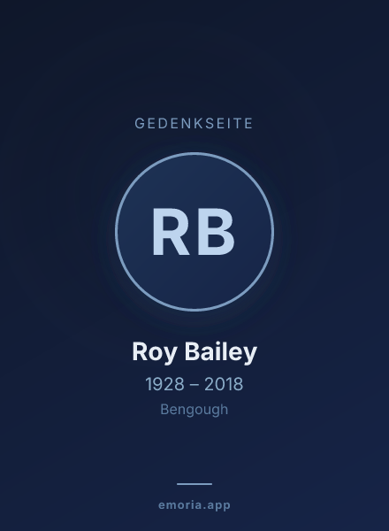 Gedenkportrait von Roy Bailey