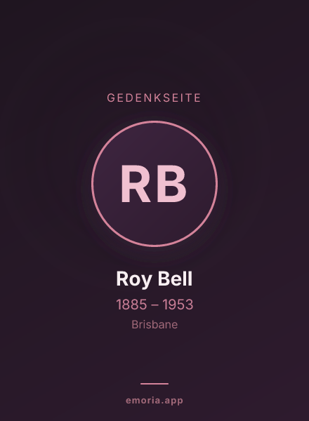 Gedenkportrait von Roy Bell