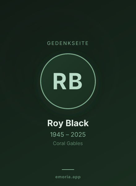 Gedenkportrait von Roy Black