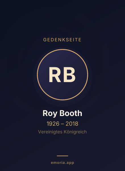 Gedenkportrait von Roy Booth