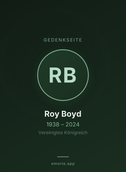 Gedenkportrait von Roy Boyd