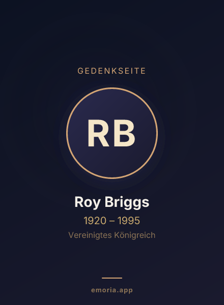 Gedenkportrait von Roy Briggs