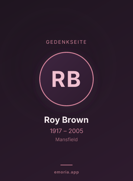 Gedenkportrait von Roy Brown