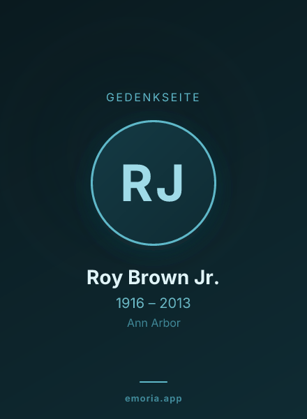 Gedenkportrait von Roy Brown Jr.