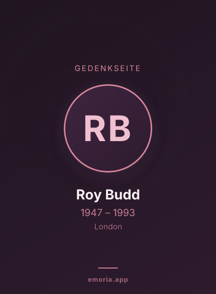 Gedenkportrait von Roy Budd